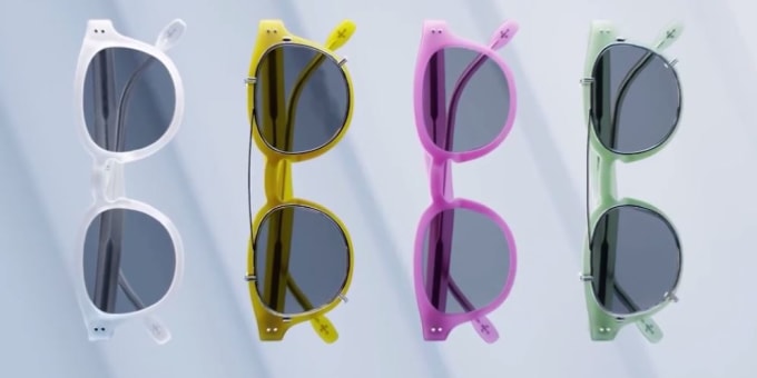 Gig Preview - 3d eyewear animation 3d sunglasses 3d fashion animation in motion graphics