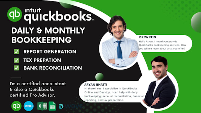 Gig Preview - Do bookkeeping in quickbooks online for your UK business