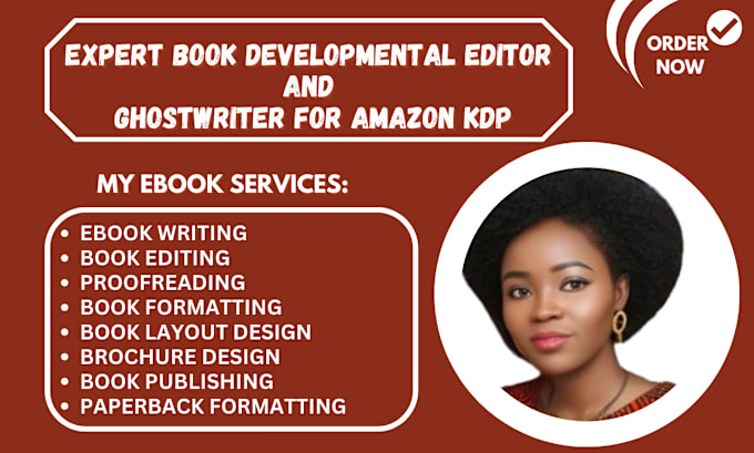 Gig Preview - Be your ebook ghostwriter, developmental editor, book editor and proofreading