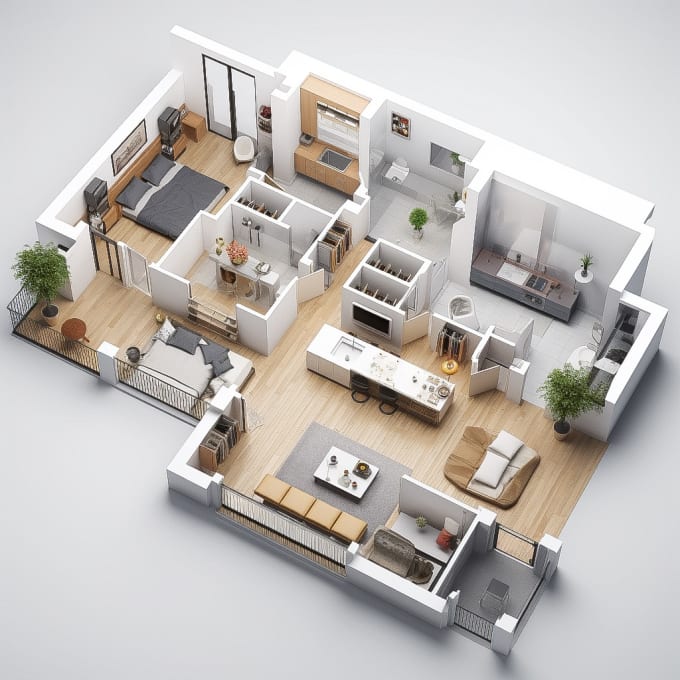 Gig Preview - Our agency will design personalized 3d floor plans for your modern house layouts