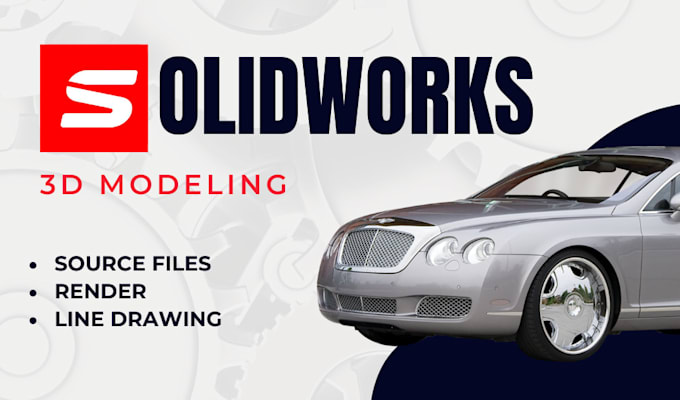 Gig Preview - Make 3d models in solidworks from your 2d drawings, sketches