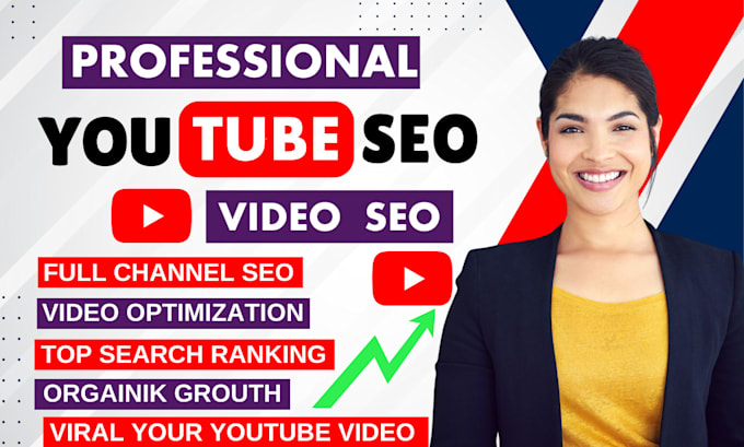 Gig Preview - Be your certified youtube channel manager and channel seo expert