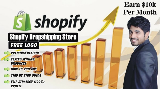 Gig Preview - Create shopify dropshipping store,also single product store