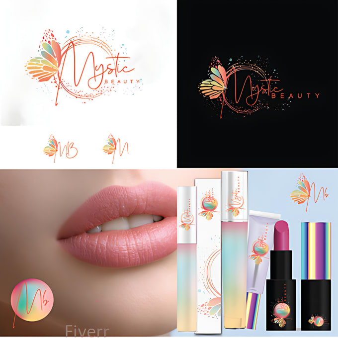 Gig Preview - Do a modern best quality cosmetics, makeup, eyelash, hair and beauty logo design