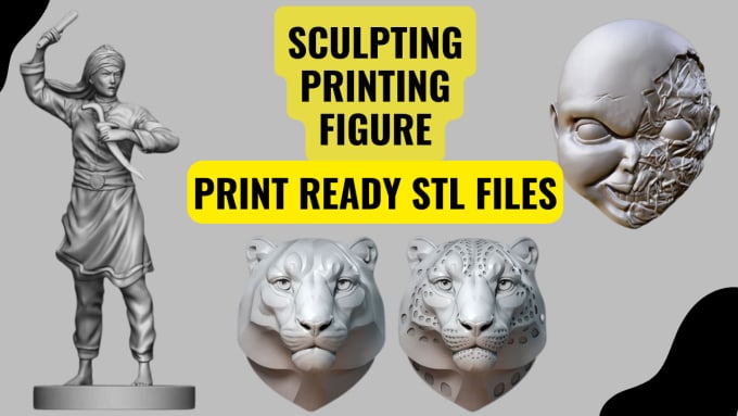 Gig Preview - Sculpt 3d character model for 3d printing, stl file, figurine, 3d statue