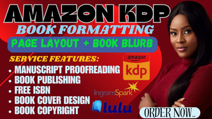 Gig Preview - Do amazon KDP book formatting, book design and book publishing