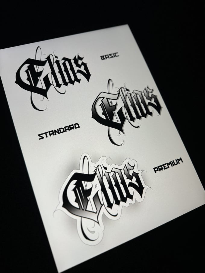 Gig Preview - Create your custom lettering name tattoo design