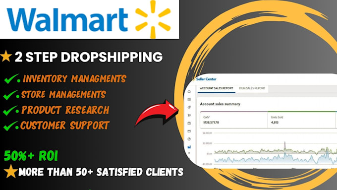 Gig Preview - Be your walmart dropshipping walmart 2 step dropshipping VA