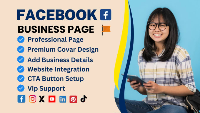 Gig Preview - Do facebook business page create and setup, fan page create