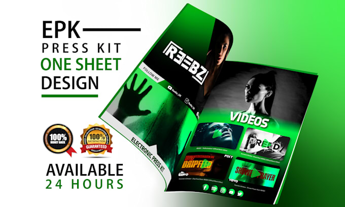 Gig Preview - Do stunning artist media kit, electronic press kit, dj, singer, guitarist epk