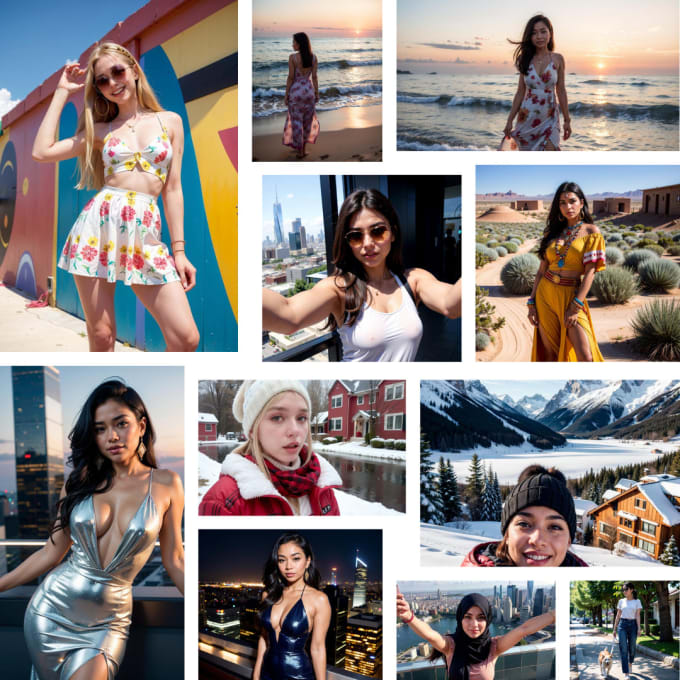 Gig Preview - Create photo realistic ai influencer images for social media