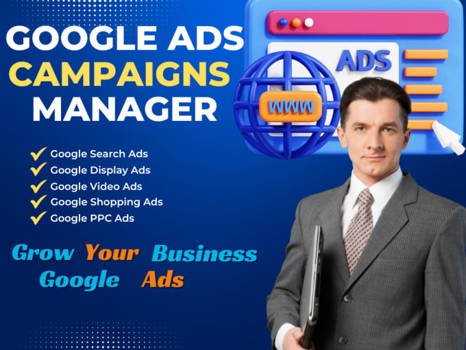 Gig Preview - Setup and manage your google ads adwords PPC campaigns