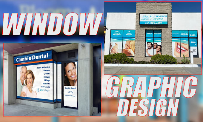 Gig Preview - Create eye catching shop front or storefront window graphics vinyl stickers