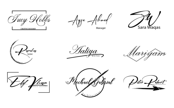 Gig Preview - Create elegant timeless handwritten signature logo