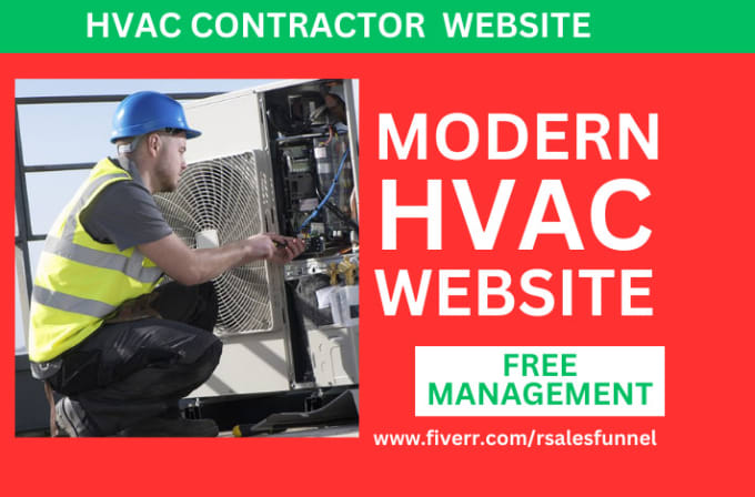 Gig Preview - Hvac website air duct website dryer vent website hvac contractor landing page