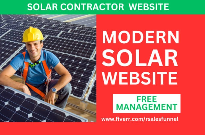 Gig Preview - Solar website solar landing page solar contractor website solar panel website