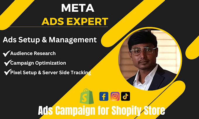 Gig Preview - Setup and manage your facebook meta ads campaign and shopify pixel, boost sales