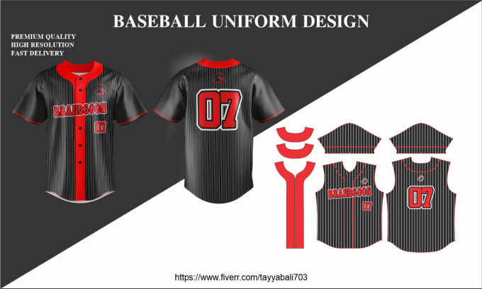 Gig Preview - Do custom baseball uniform 2d, 3d design and sublimation file