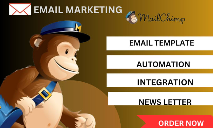 Gig Preview - Design mailchimp email template, mailerlite, get response and campaign flows