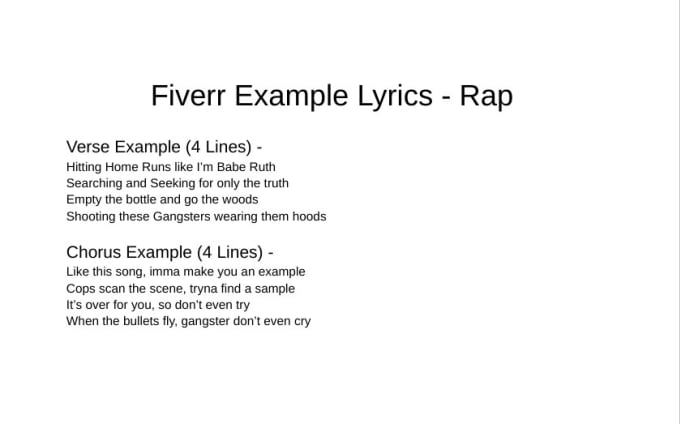 Bestseller - write rap lyrics to any instrumental you provide