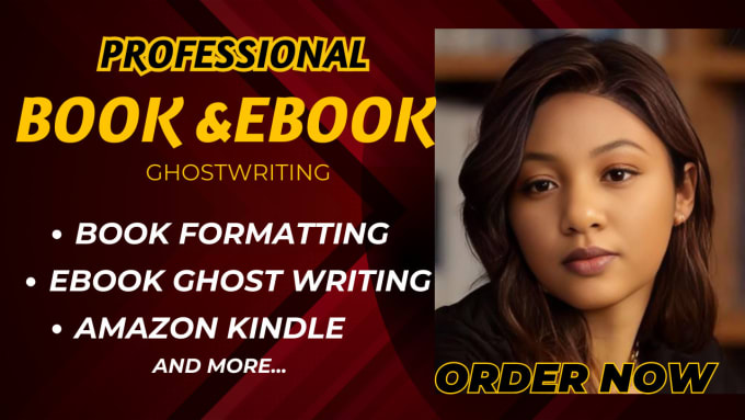 Gig Preview - Do ebook writer ghost writer for amazon kindle book writing and book editor