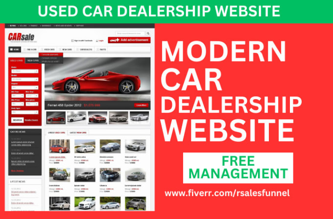 Gig Preview - Car dealership website car dealer website car car website automotive website