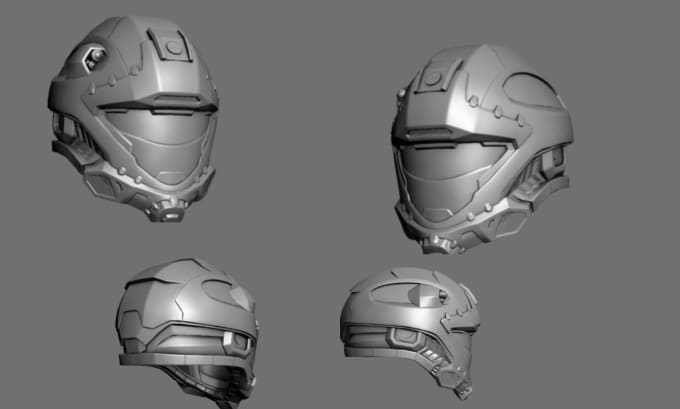 Gig Preview - Sculpt a realistic 3d helmet 3d mask cosplay for 3d printing