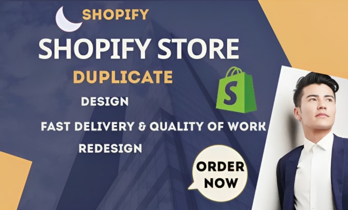 Gig Preview - Copy, clone and duplicate shopify store with stunning design