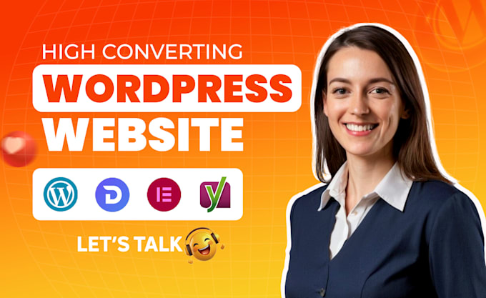 Gig Preview - Design, redesign wordpress website, business website development