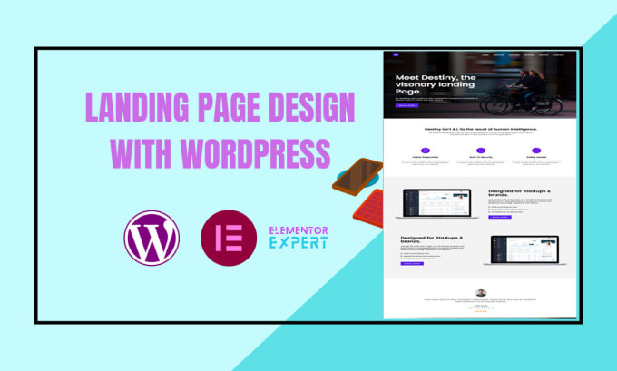 Bestseller - build wordpress landing page design with elementor pro,responsive wordpress