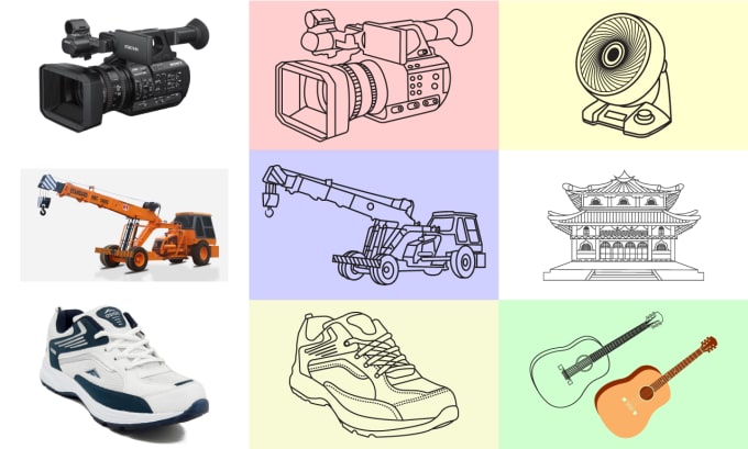 Bestseller - draw solid vector line art illustrations of your technology product or image