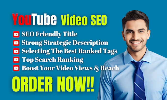 Gig Preview - Do your youtube video SEO to rank video on top page