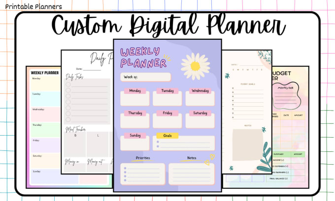 Gig Preview - Design etsy printable digital planner of any type