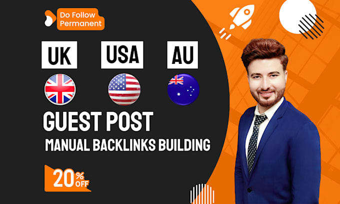 Gig Preview - Provide real UK USA au guest post da85 uk usa au guest posting dofollow backlink