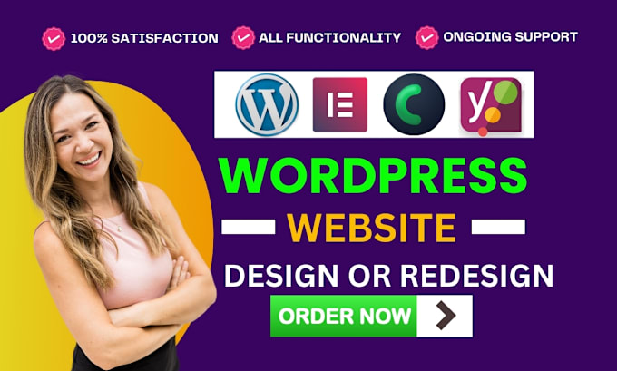 Gig Preview - Design, redesign, copy clone, duplicate, update, edit revamp wordpress website