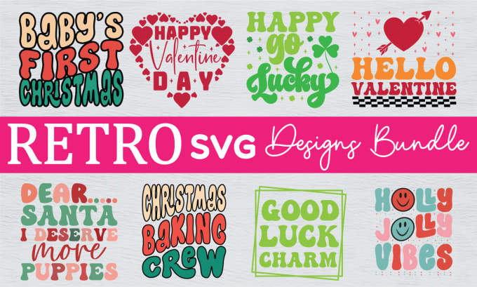 Gig Preview - Create retro typography svg t shirt design for etsy and others