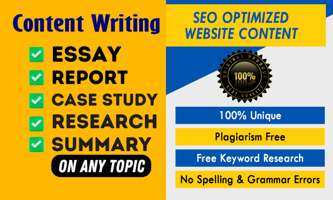 Gig Preview - Write any SEO friendly content, website content, blog post, business content