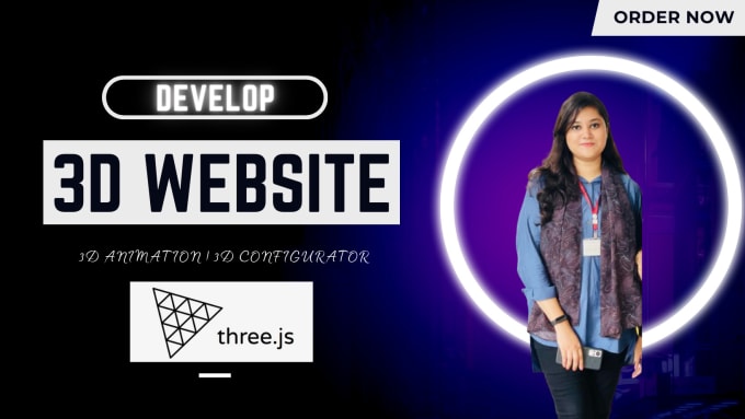 Gig Preview - Create 3d animated website with threejs for you