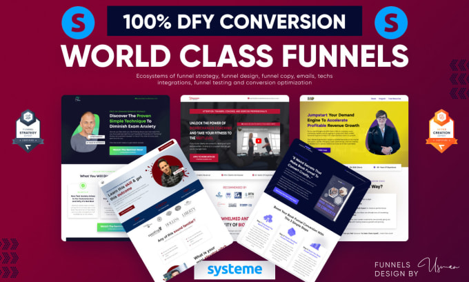 Gig Preview - Create a systeme io landing page squeeze page to enhance promotion