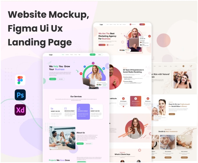 Gig Preview - Design website mockup,figma ui ux,landing page in figma