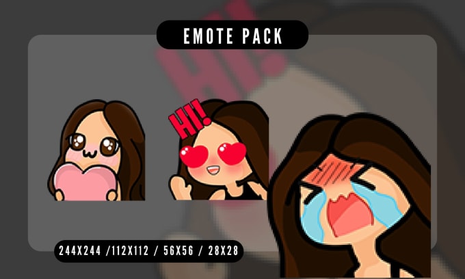 Gig Preview - Draw custom cute twitch or discord emotes for you