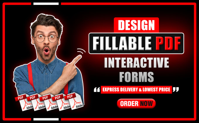 Gig Preview - Design and convert forms to editable, fillable PDF form online