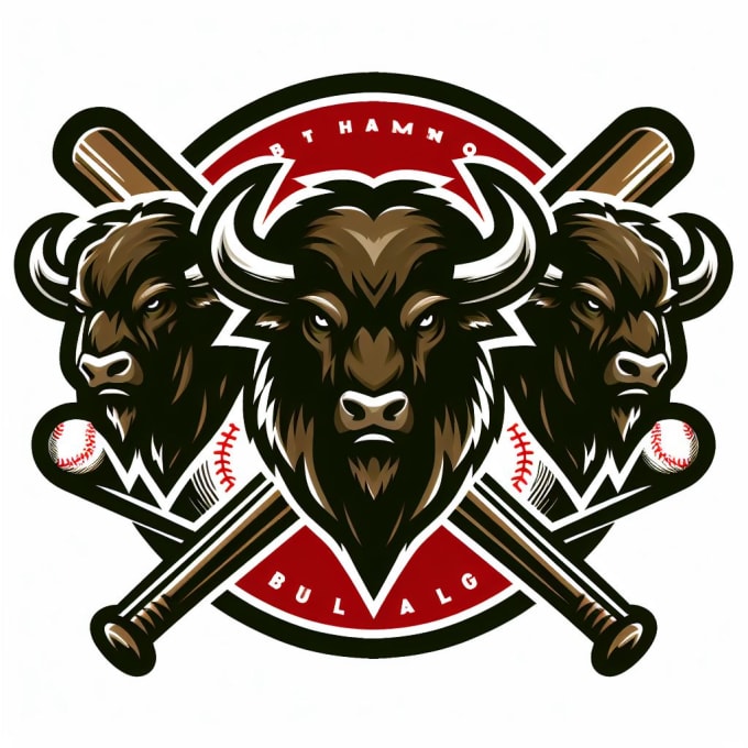 Gig Preview - Design creative bison bull mascot and baseball logo with new concept in 1 day