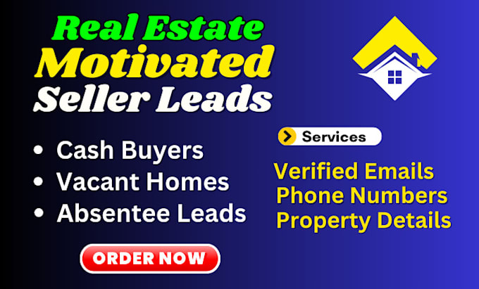 Gig Preview - Provide real estate motivated sellers and cash buyer leads with skip tracing