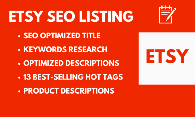 Gig Preview - Do etsy listings with optimized titles, descriptions, and SEO tags