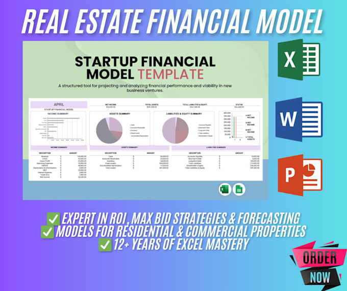 Gig Preview - Create advanced real estate financial models for your investments