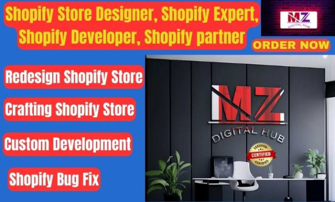 Gig Preview - Be your shopify store designer,  expert, developer, partner