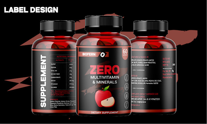 Bestseller - do supplement label , product label design, label designing in one day