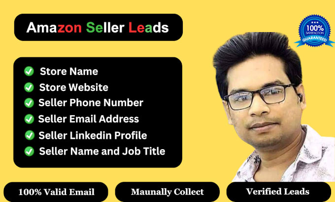 Gig Preview - Collect amazon seller leads like store address, email, contact number b2b leads