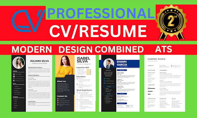 Gig Preview - Be professional cv maker and expert design update with cover letter ats verified